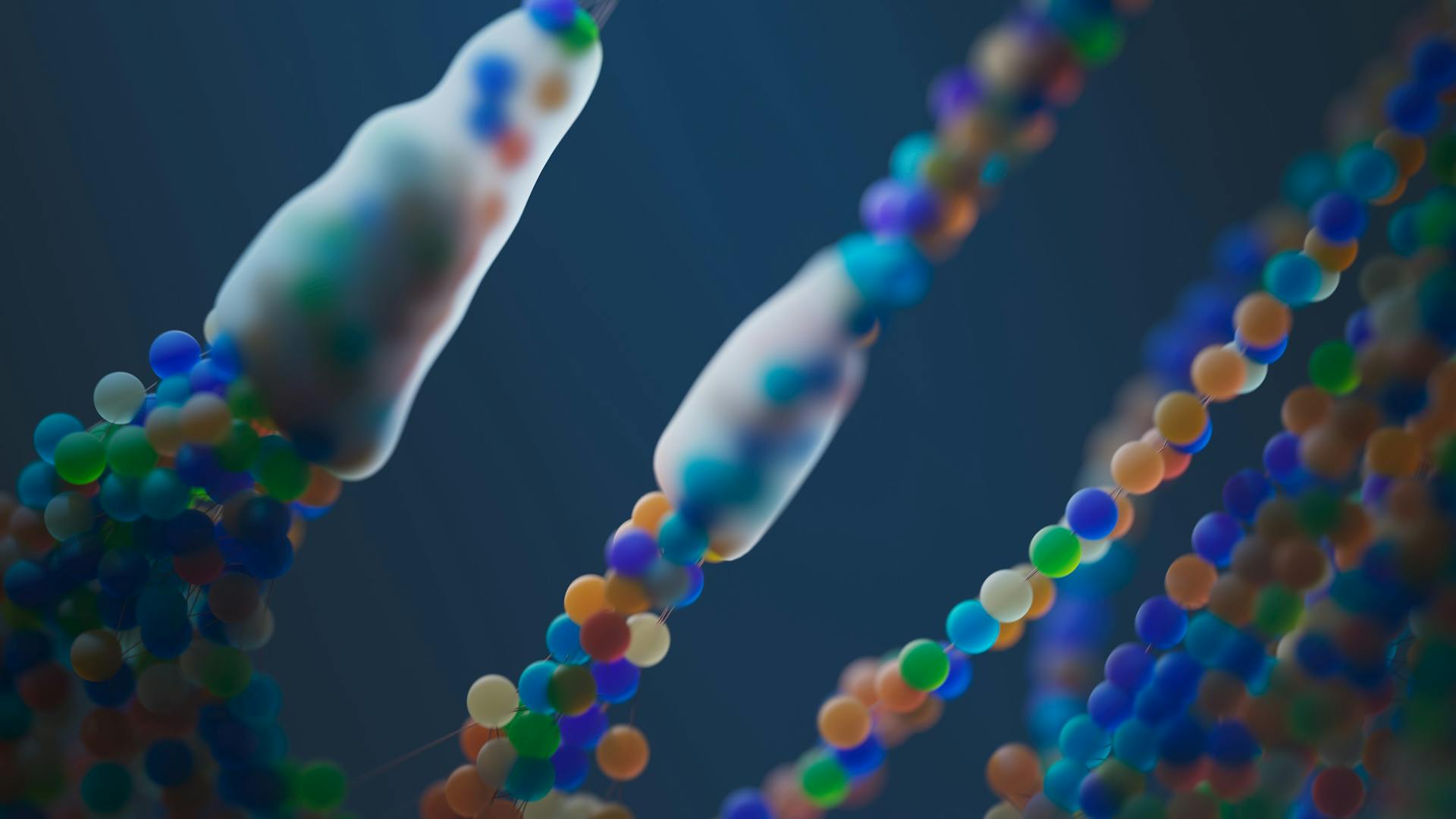 Abstract illustration representing DNA strands and genetic science