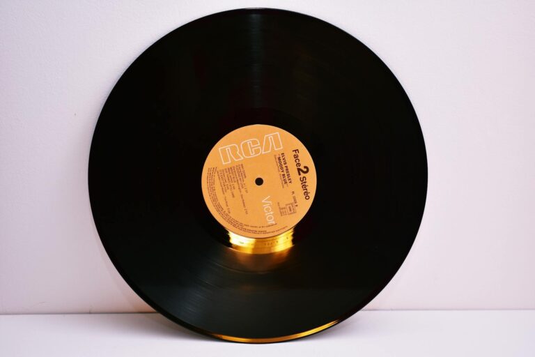 Vinyl record on a dark surface representing new music releases